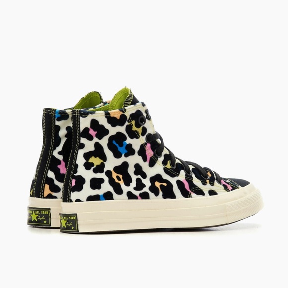 Converse Chuck 70 Hi Womens Casual Shoe Black White Leopard 572369C NEW Sz 7 - Picture 7 of 9